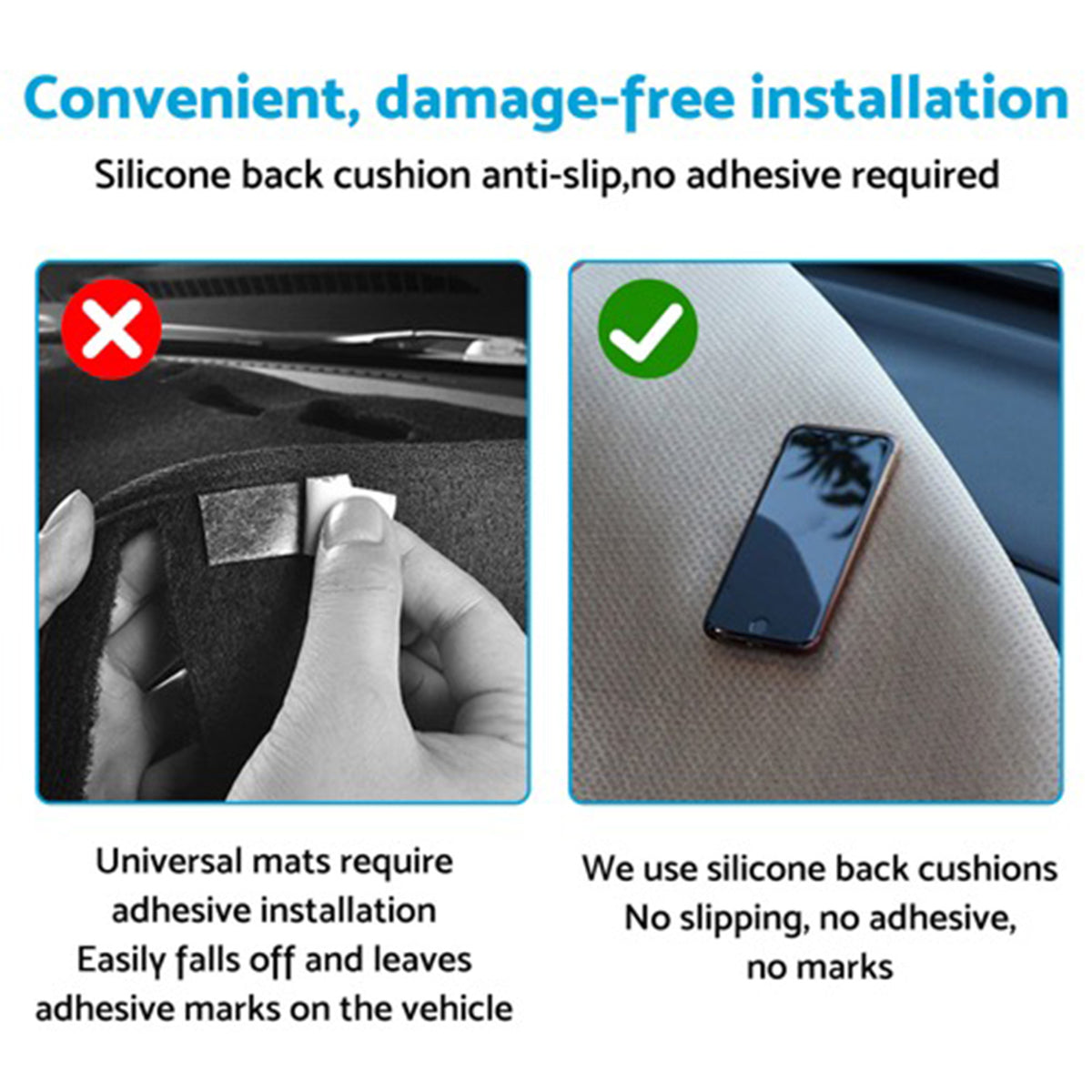 Dash Mat Microfiber Leather Non-Slip Suitable for LDV T60 Ute 2017-2024