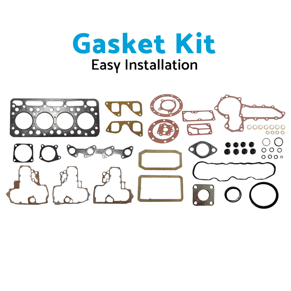 Full Overhaul Gasket Kit Upper Lower Set Suitable for Kubota V1902 15808-03310