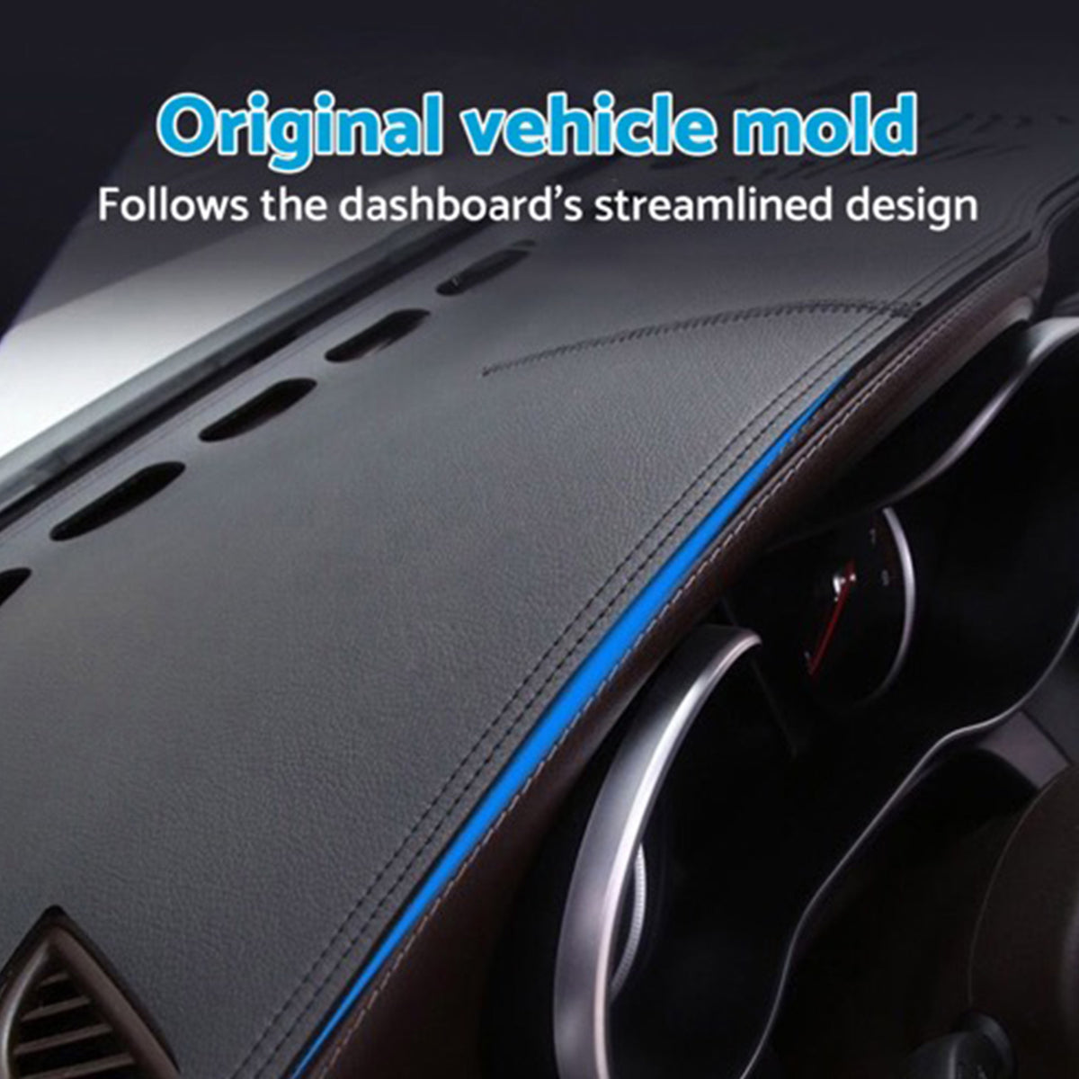 Non-Slip Dash Mat Microfiber Leather Suitable For Ford Ranger 2022-2025