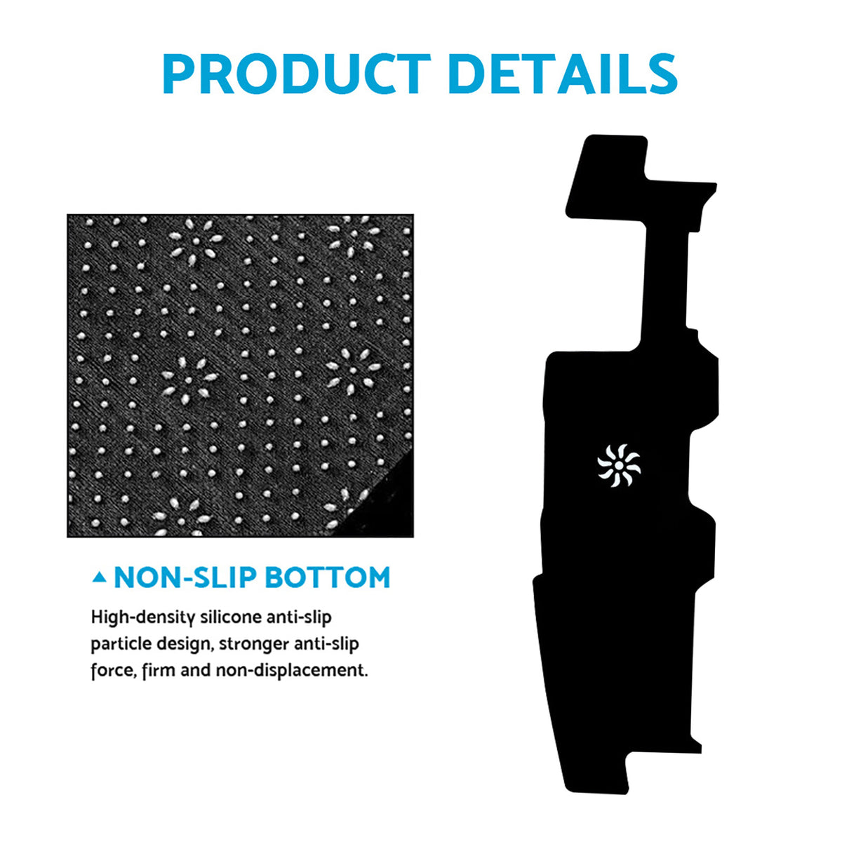 Black Dash Mat Suitable for BYD SHARK 6 with HUD 10/2024-2026